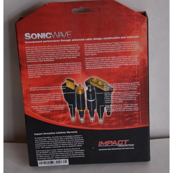 DVI-D Digital Interconnect SonicWave Impact Acoustics Cable 1.6ft, 0.5m. - Picture 3 of 8